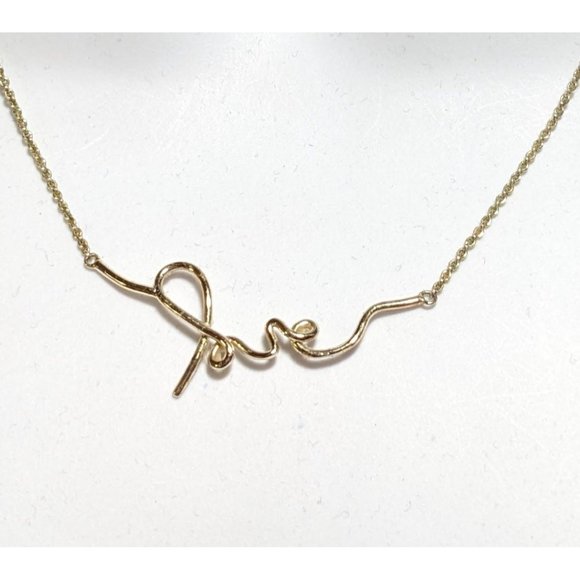 Minimalist Cursive Love Necklace - Picture 3 of 5